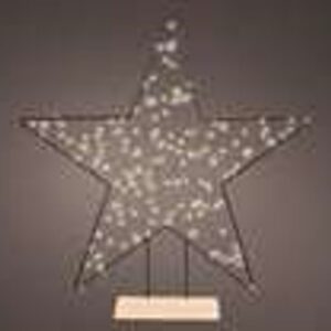 Micro LED frame light metaal ster zwart/klassiek warm L6-W58-H58cm